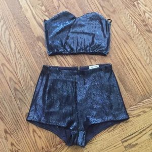 Sequined hot pants w/ matching top from UO